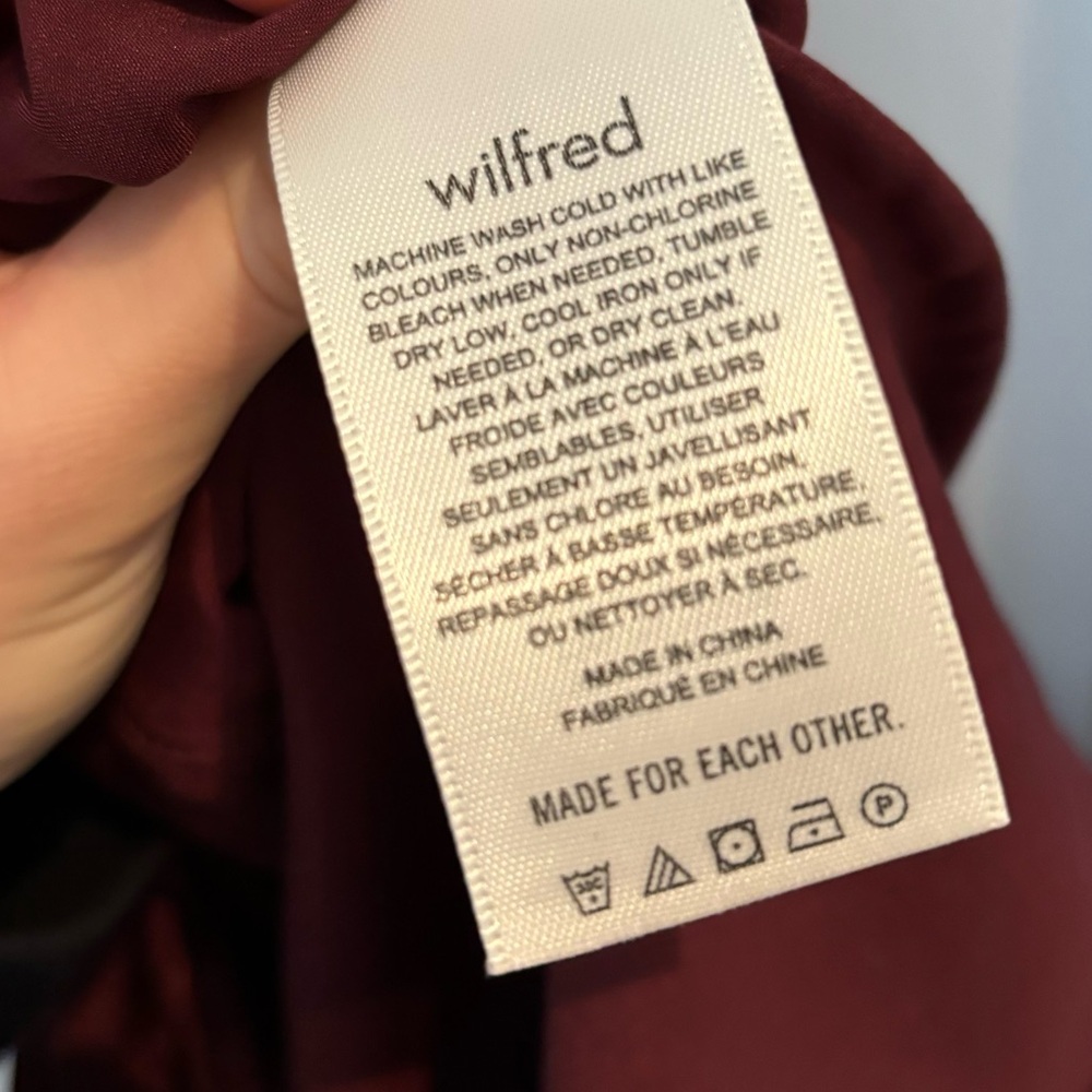 Aritzia Wilfred Only Slip Satin Midi Dress - Wine - Picture 7 of 8